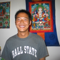 Lobsang studeert aan de universiteit voor leraar Engels.